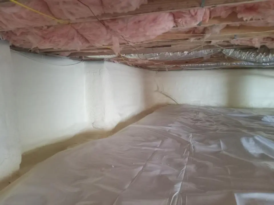 Crawl space encapsulation with closed-cell spray foam for Attic Insulation in Grand Rapids